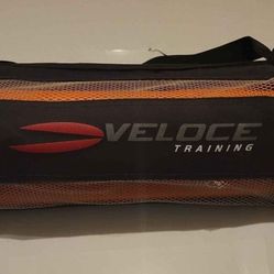 Veloce Training Speed & Agility Slalom Pole Set – Adjustable – w/ Carry Bag