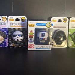 Star Wars Tsum Tsum Lip Smackers - Leia, Stormtrooper, R2-D2, Vader, Yoda