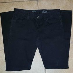 NWOT NEW WITHOUT TAGS WOMEN'S JUNIOR'S SIZE 7 VANS OFF THE WALL BLACK PANT BOTTOM TROUSERS DENIM JEANS