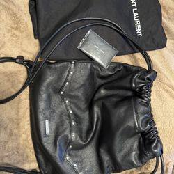 Saint Laurent drawstring leather bag