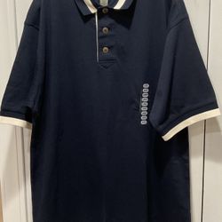 NWT Cutter & Buck Men’s Navy Blue Polo Shirt, Size L