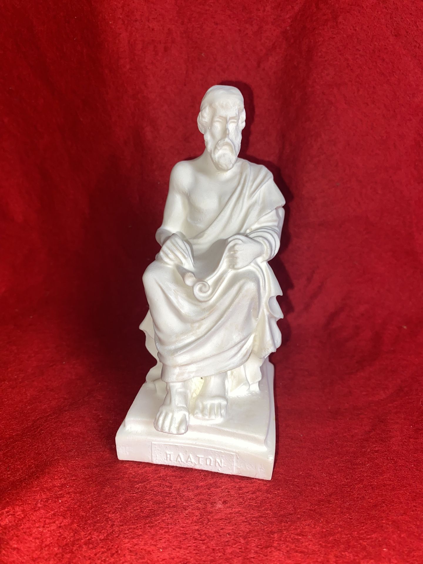 Vintage 5 Inch Alabaster Greek Plato Imported From Greece (2 available)