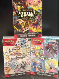 Pokemon booster bundle set prismatic, perfect order, journey together