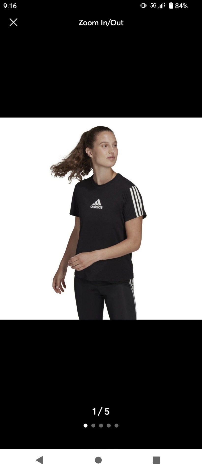 adidas AEROREADY Made for Training Cotton-Touch Tee Black Size M