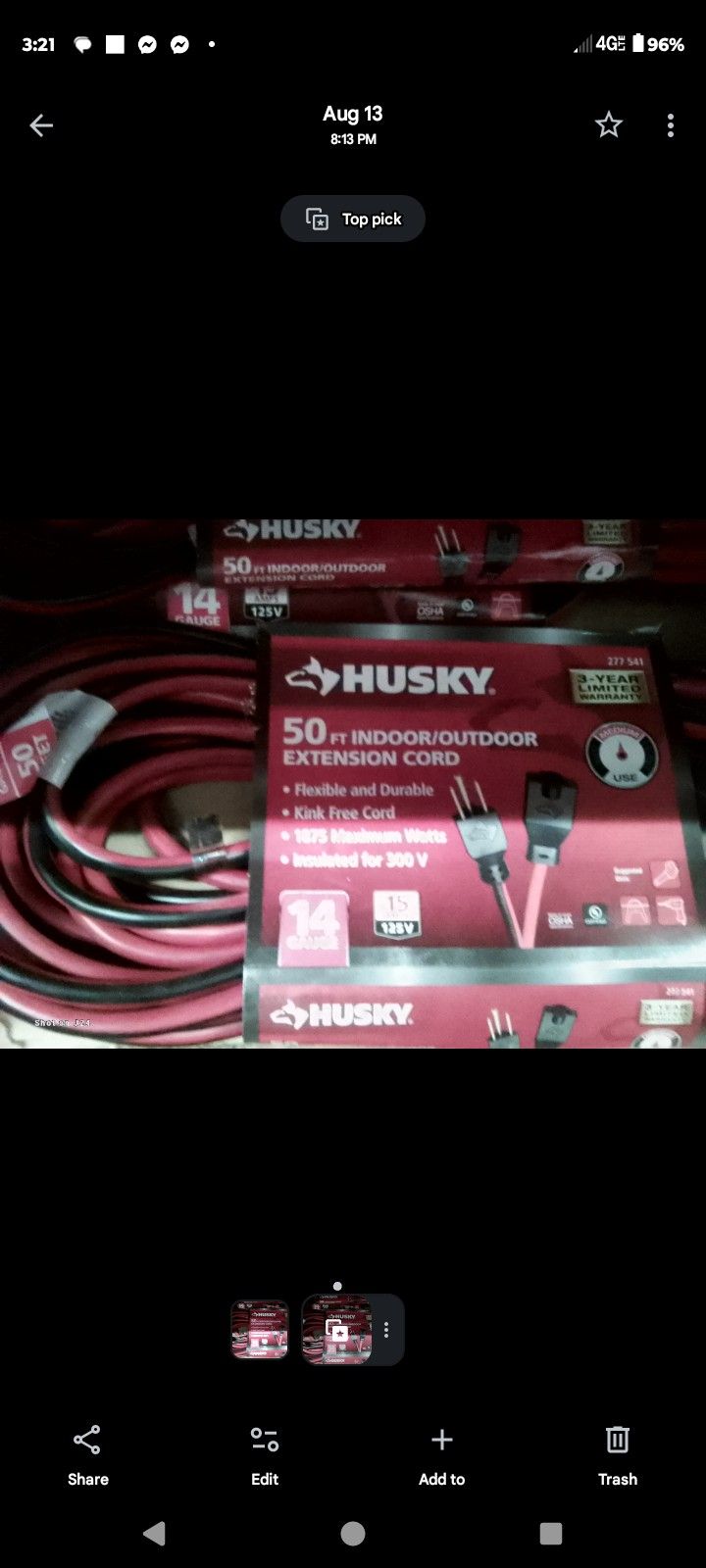 50-FT  Extension, Power-Cord