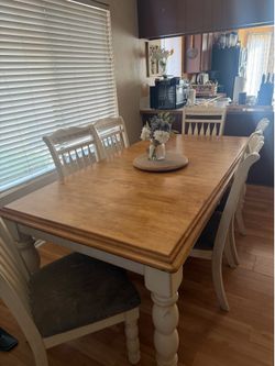 Dining table and 6 chairs
