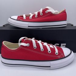 NWT CONVERSE chuck taylor all star canvas low kids red sneakers Size 2