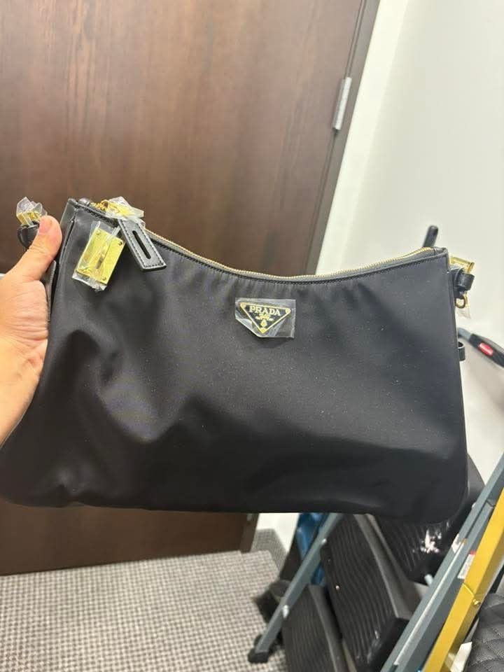 New Black P R A D A HANDBAG NYLON
