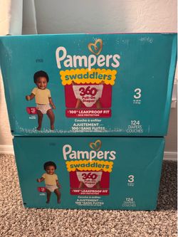 Pampers swaddlers  360 pull on diapers size 3 124 count