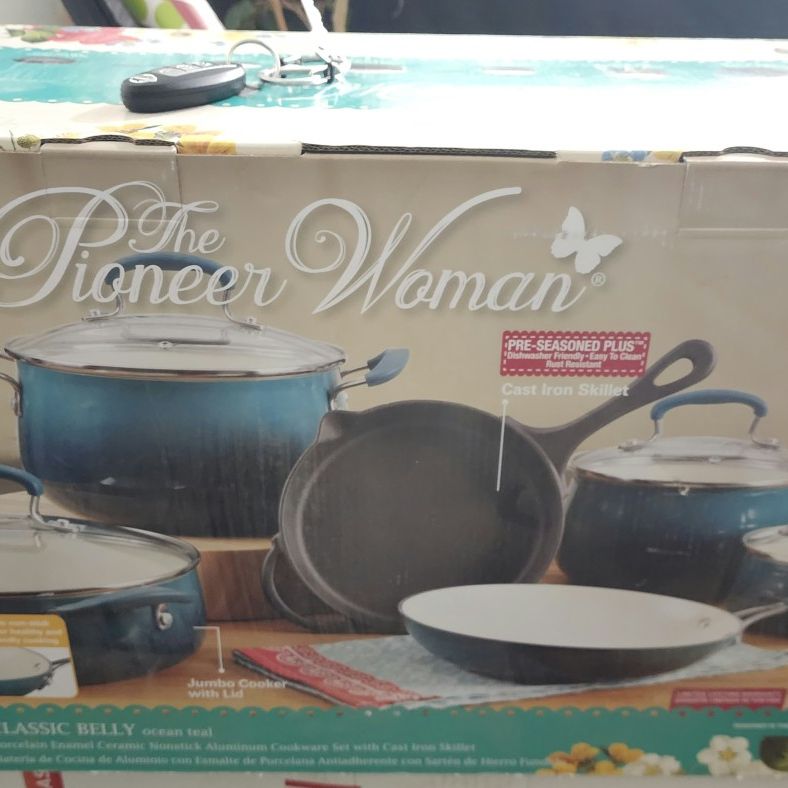 The Pioneer Woman Classic Belly Ocean Teal Ceramic Non-Stick