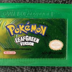 Gameboy Advance Pokemon Green leaf Repro