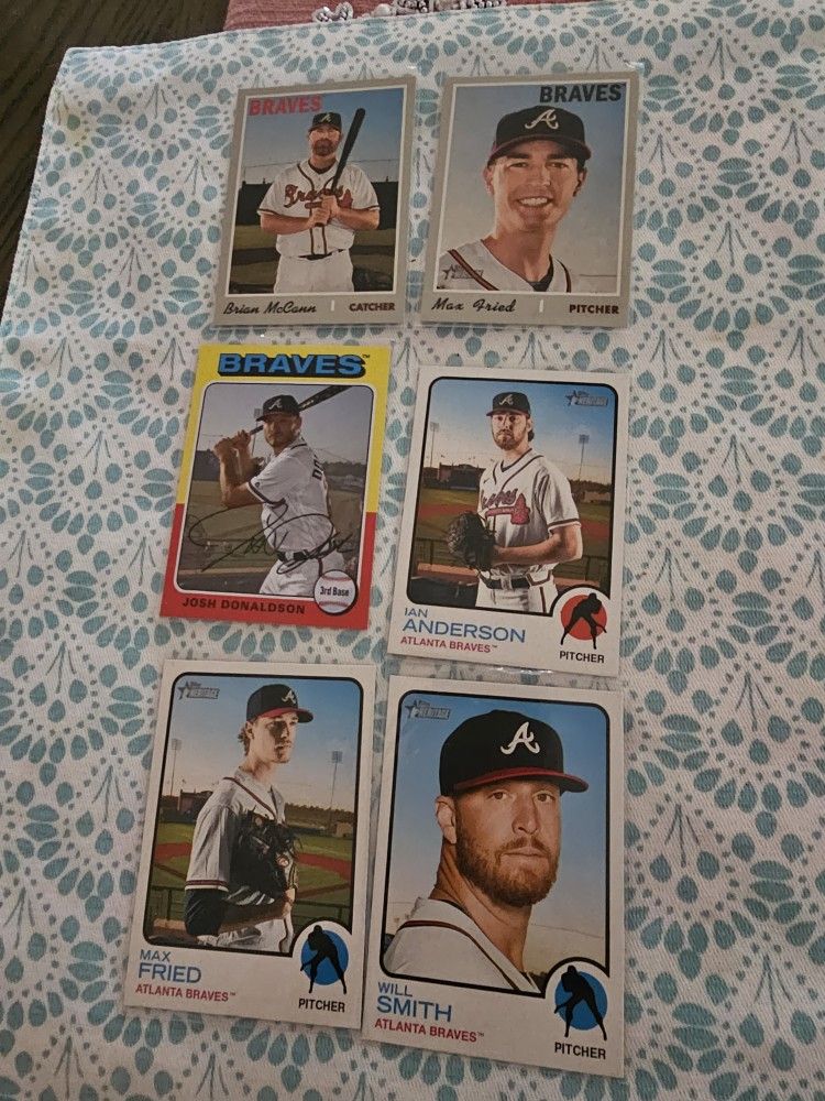 Atlanta Braves Newer Baseball Cards Lot Of 27 Cards