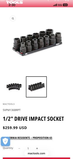 MAC impact socket set