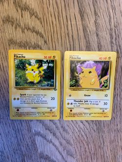 Vintage Pikachu Pokémon Cards Lot of 2