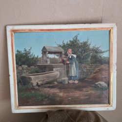 VINTAGE ANTIQUE SIGNED PAINTING FROM STORAGE AUCTION