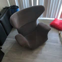 Gray Microfiber Arm Chair 