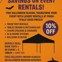 Tents, Tables And Chairs 