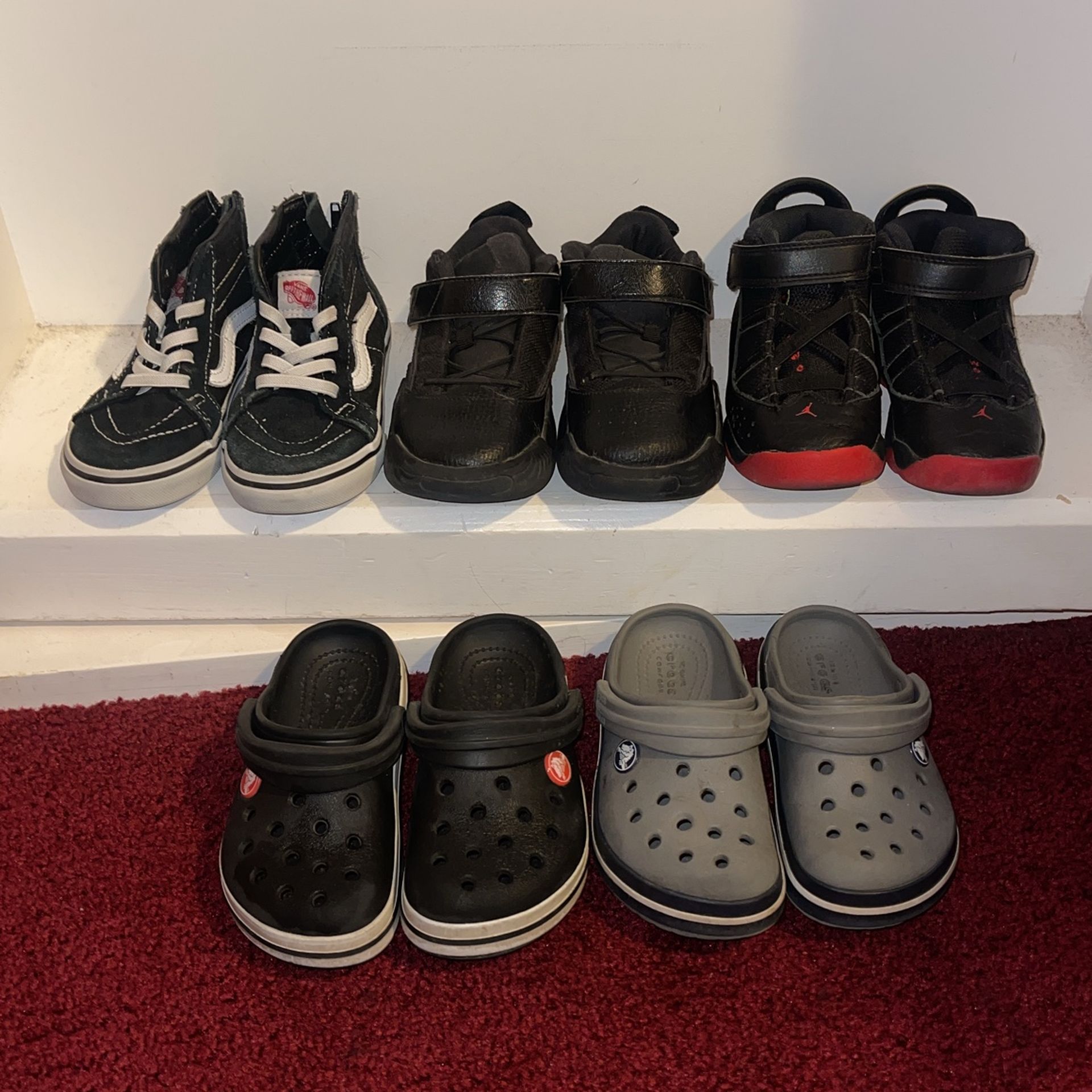 Kids Jordan Crocs Vans Shoes