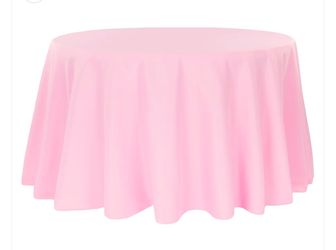 Premium Pink Polyester 120" Round Tablecloths – Elegant Event Decor