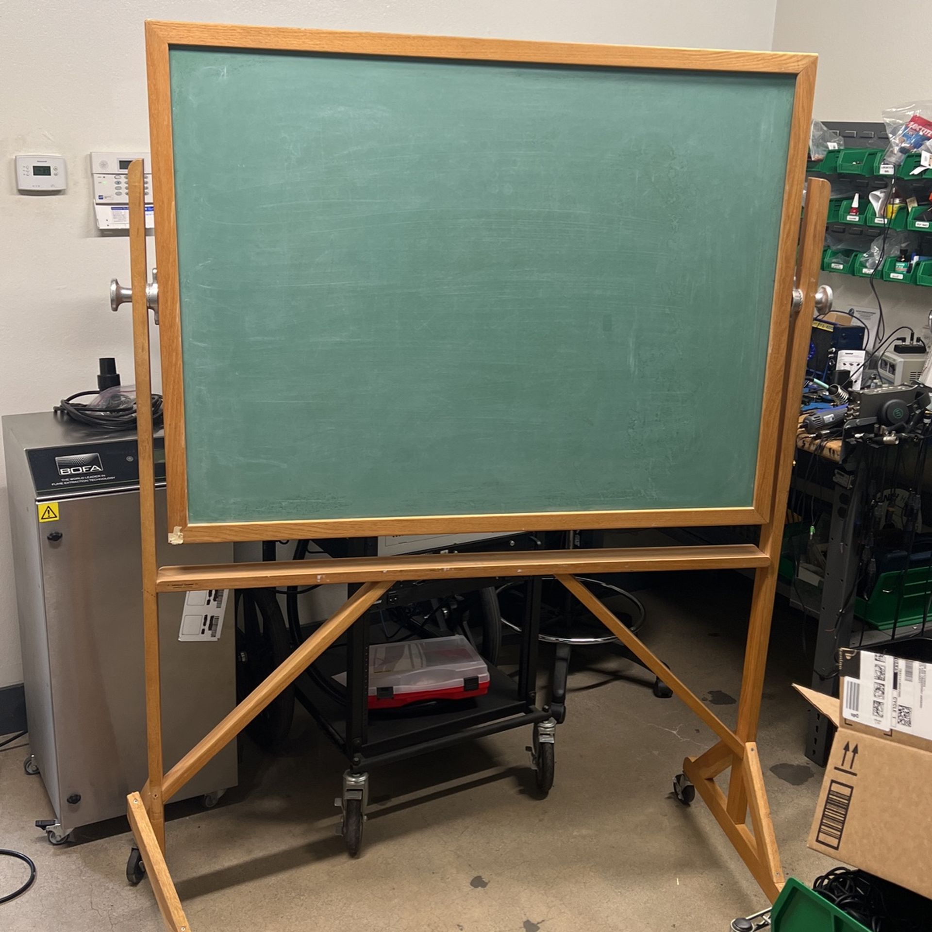 Large Green Chalkboard On Wheels