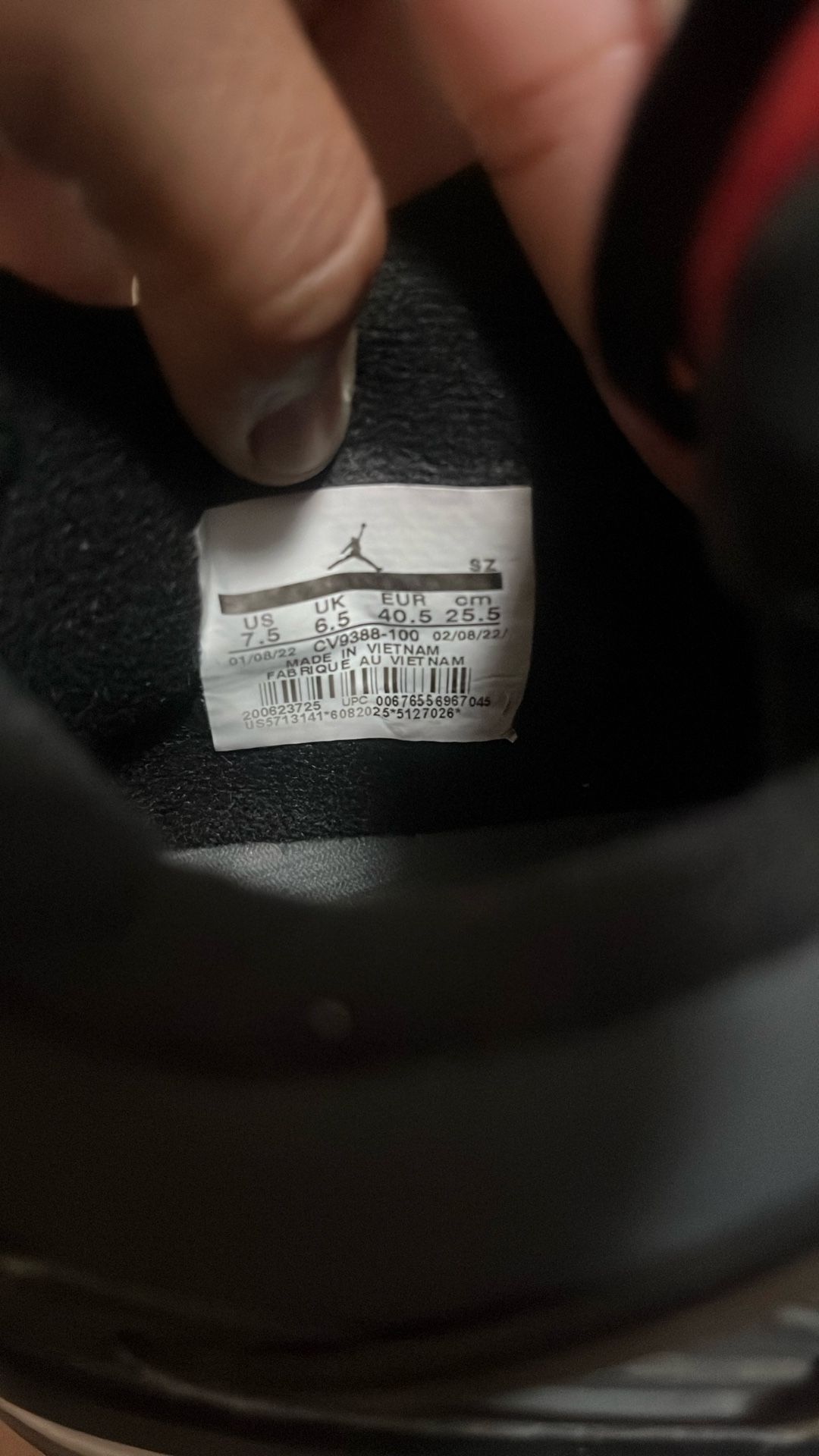 Air Jordan 4 Retro “Infared”, Men’s Size 7.5