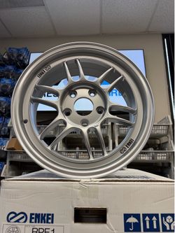 Set of 4 Wheels Enkei 3796706543SP Size 16x7 5x114.3 43mm 73mm RPF1 Silver Wheel
