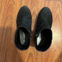 Girls Black Booties Boots Cat & Jack Size 12