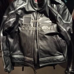 Kawasaki Leather Street Bike Jacket XL