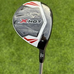 Callaway X Hot 3 Deep Pro Fairway Wood 14.5° | Project X PXv Women’s / Ladies Flex | RH | MINT CONDITION!! | W/ New Superstroke Grip 