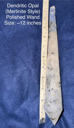 Beautiful 12 Inch Dendritic Opal Wand