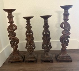 4 Large candle holders