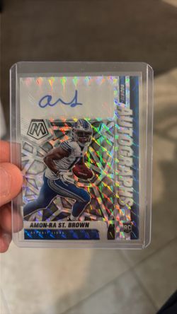 Amon Ra St Brown rookie autograph Mosaic
