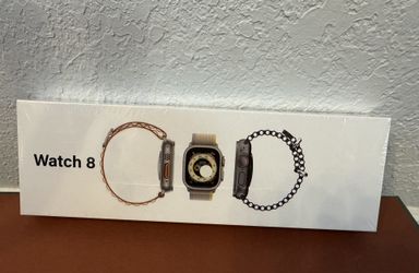 Watch 8 49mm Titanium Case with Band, One Size (GPS, Heart Rate, Siri) NEW!