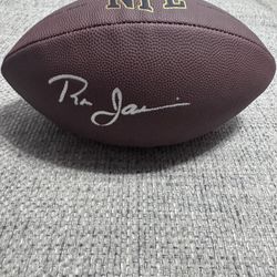 PHILADELPHIA EAGLES RON JAWORSKI Signed Autographed WILSON FOOTBALL Metabilia 