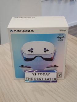 Meta Quest 3s 256gb Gaming VR Headset brand new - Take it home from $5 and the rest later 