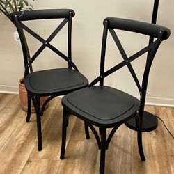 Flash Furniture 2-pack Advantage Black Resin X-Back Chair
