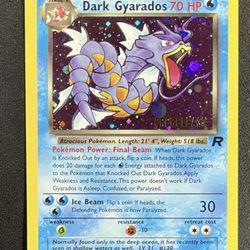 Great Condition Promotion PreRelease Dark Gyrados Pokemon Card