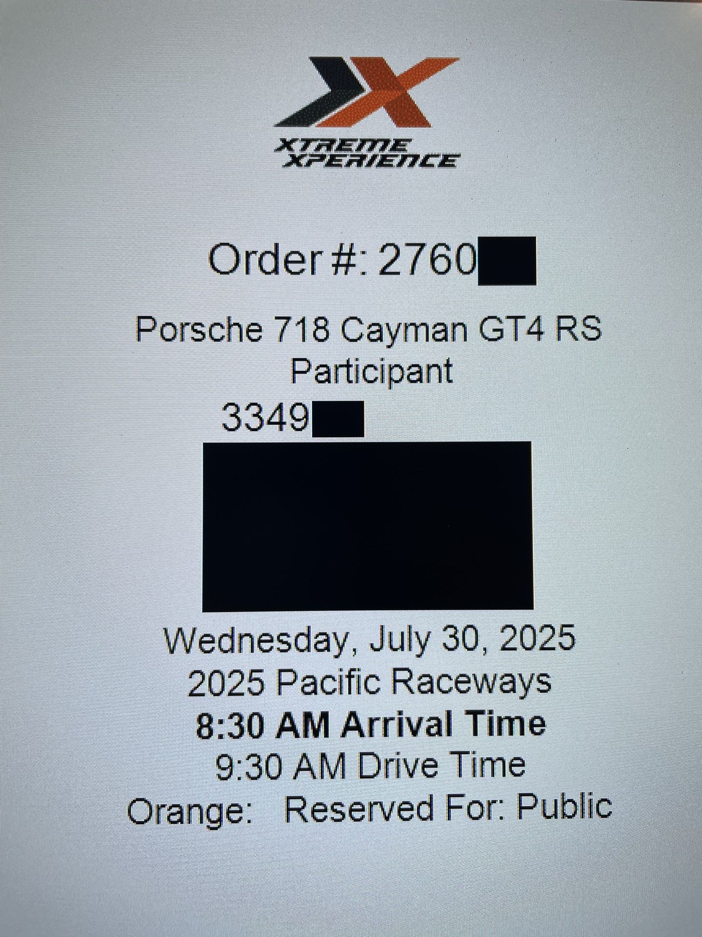 Extreme Experience Porsche 718 Driver Experience 