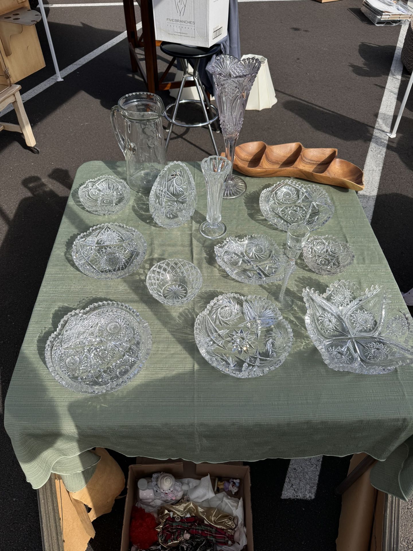Cut Crystal Glass Collection Bowls Plates & More