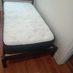 2 Identical Twin Beds With A Mattress