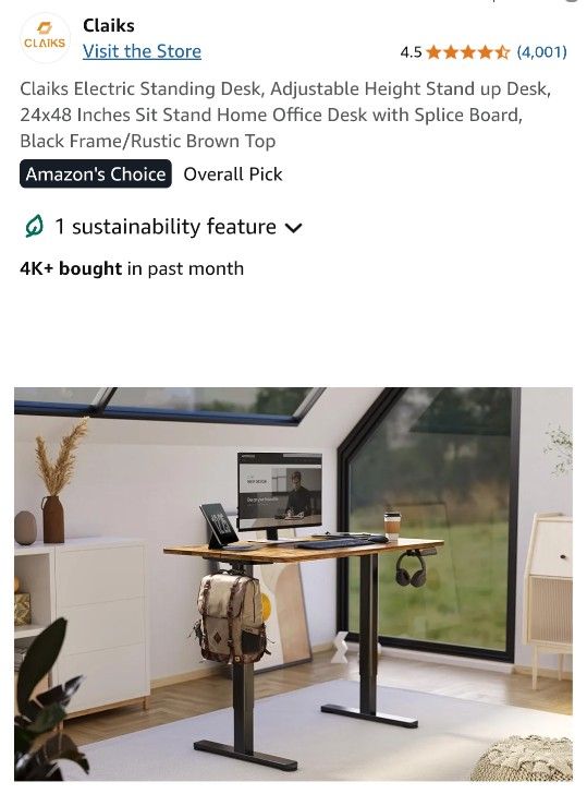 Electric standing Desk