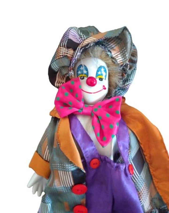 Vintage Collectable Porcelain Clown Doll