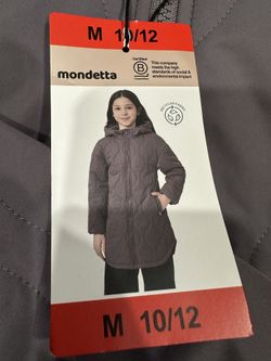 Mondetta Girls' Insulated Longline Quilted Jacket Size M (10/12)