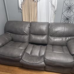 Leather Recliner Sofa