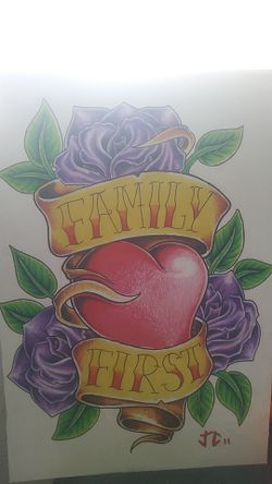 Family first painting