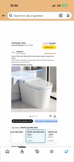 2 toilet 12 inch Rough -in  one new/one use only month 1 toilet 10 inch Rough-in use only one month