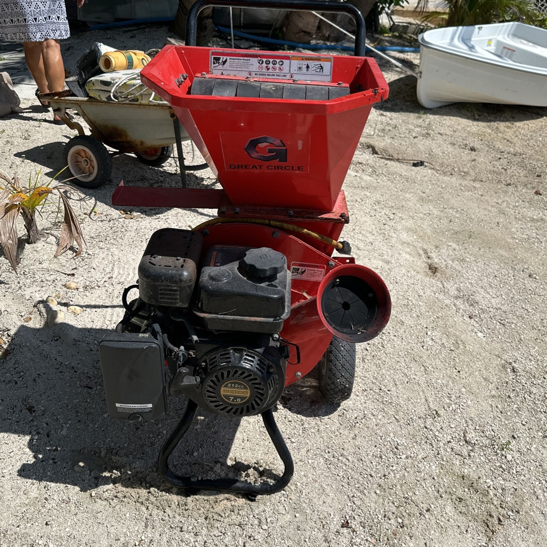 GreatCircleUSA Wood Chipper Shredder Mulcher Heavy Duty Gas Powered 3