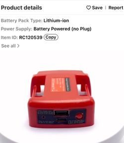 Rapid-Charging Fits Milwaukee M18 Battery Adapter - Dual-Port PowerCompatibility