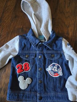 Toddler Boys Denim Mickey Mouse Jacket Size 2T