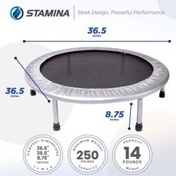 New Stamina 36-inch Durable Rugged Steel Frame Folding Trampoline
